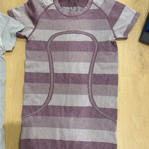 Swiftly lululemon Striped Short-Sleeve Top